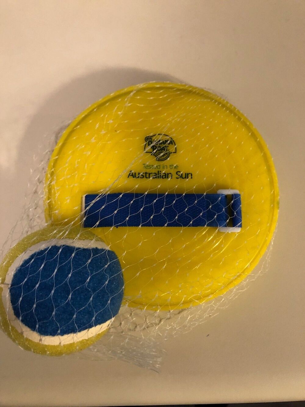 Paddle Catch Ball Set 1-Pack - Toss and Catch Sports Game Set- Yellow